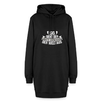 Schwager Hochzeit So sieht der beste Schwager aus - Hoodie-Kleid - Schwarz - Vorne