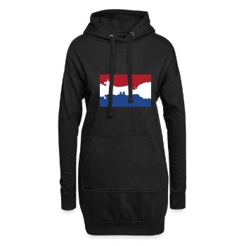 Pays-Bas - Sweat-shirt à capuche long Femme - noir - Devant
