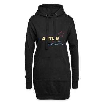 Geschenk für Artur - Hoodie-Kleid - Schwarz - Vorne