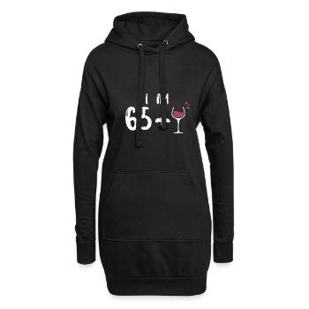 I Am 65 + 1 - 66th Birthday - Hoodie-Kleid - Schwarz - Vorne