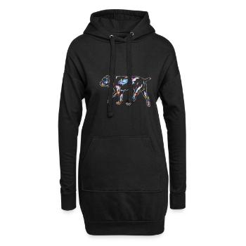 Cane Corso Geometric - Hoodie Dress - black - Front