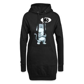Nö Katze Kater für alle Katzenbesitzer - Hoodie-Kleid - Schwarz - Vorne