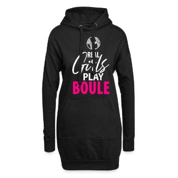 Pétanque Pétanque Pétanque Pétanque Femmes Femmes Filles - Sweat-shirt à capuche long Femme - noir - Devant