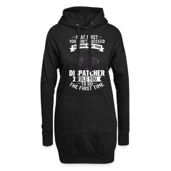 Centre de contrôle des opérations d’appel d’urgence du répartiteur - Sweat-shirt à capuche long Femme - noir - Devant