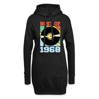 Best of 1968 - Hoodie-Kleid - Schwarz - Vorne