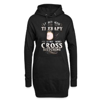 Cross Stitch Pattern Cross Stitch Needles Embroidery Weaving - Hoodie Dress - black - Front
