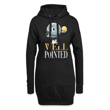 Well Pointed für einen Petanque Spieler - Hoodie-Kleid - Schwarz - Vorne