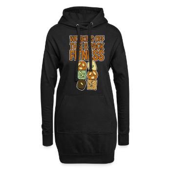 Working Off This 6 Pack Fitness 4 - Hoodie-Kleid - Schwarz - Vorne