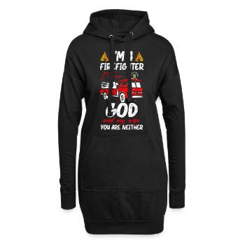 I m A Firefighter I Fear God And My Wife Fire - Hoodie-Kleid - Schwarz - Vorne