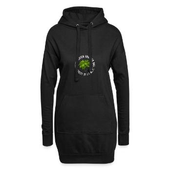 Garten Kräuter Liebe - Hoodie-Kleid - Schwarz - Vorne