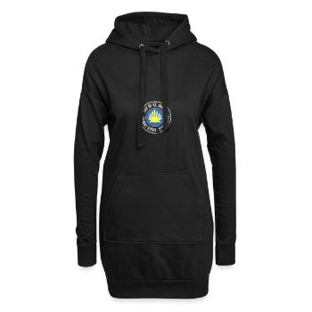 Pilger auf dem Jakobsweg. - Hoodie-Kleid - Schwarz - Vorne
