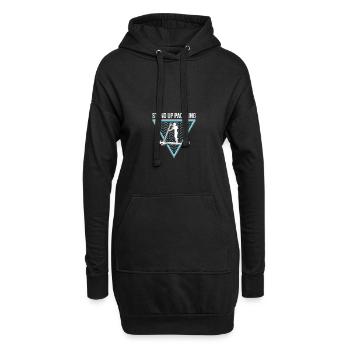 Stand Up Paddling surf à cheval pagaie cadeau - Sweat-shirt à capuche long Femme - noir - Devant