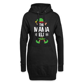 Group Matching Family Christmas Gift Elf - Hoodie-Kleid - Schwarz - Vorne
