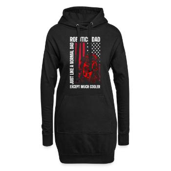 Maschine Mechaniker Ingenieur Techniker - Hoodie-Kleid - Schwarz - Vorne