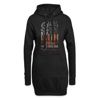 Traumfänger Wunsch Glück Schlaf - Hoodie-Kleid - Schwarz - Vorne