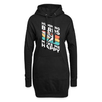 Vogel Bunt Mindtopia Diversity - Hoodie-Kleid - Schwarz - Vorne
