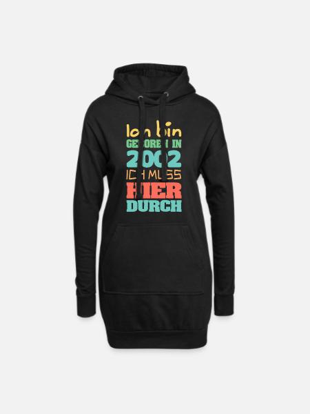 2002 - Hoodie-Kleid - Schwarz
