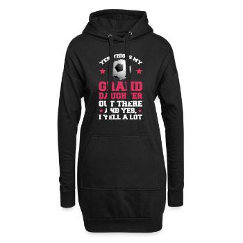 Fußball Oma Enkelin Fußball Oma Sport Geschenk - Hoodie-Kleid - Schwarz - Vorne