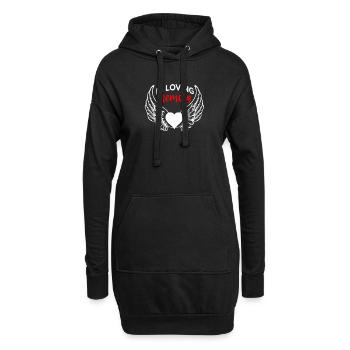 RIP Trauer Geschenk Beerdigung Liebe Herz - Hoodie-Kleid - Schwarz - Vorne