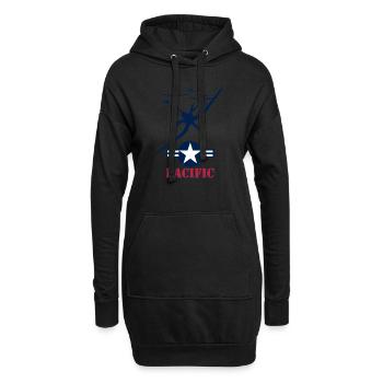 pacific - Sweat-shirt à capuche long Femme - noir - Devant
