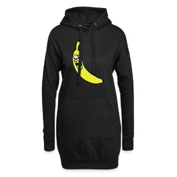 Crazy Banana - Sweat-shirt à capuche long Femme - noir - Devant