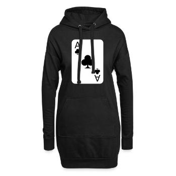 Costume de carte à jouer Cross Poker - Sweat-shirt à capuche long Femme - noir - Devant