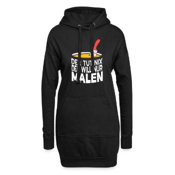 Der will nur Malen Design für Maler und Lackierer - Hoodie-Kleid - Schwarz - Vorne
