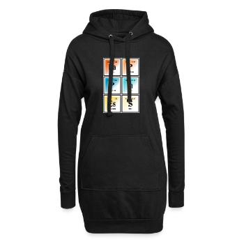 | du bonheur Tableau périodique des éléments - Sweat-shirt à capuche long Femme - noir - Devant