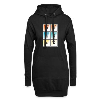 Interdiction de fumer - Tableau périodique des éléments - Sweat-shirt à capuche long Femme - noir - Devant