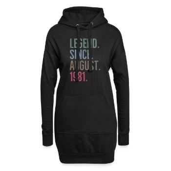 Légende depuis août 1981 - Sweat-shirt à capuche long Femme - noir - Devant