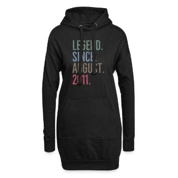 Légende depuis août 2011 - Sweat-shirt à capuche long Femme - noir - Devant