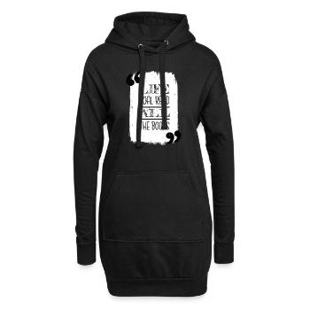 vert livre amateur de bandes dessinées fun geek un amoureux du temps - Sweat-shirt à capuche long Femme - noir - Devant
