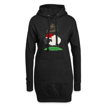 Rhön Schaf Rhönschaf Weihnachten Hessen Schafe - Hoodie-Kleid - Schwarz - Vorne