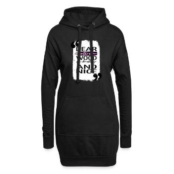 Dinosaure Bodybuilder Noël Cadeau Barbe Heureux - Sweat-shirt à capuche long Femme - noir - Devant