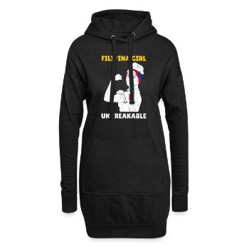 Philippinen Filipina Stolz Flagge Pinay I Geschenk - Hoodie-Kleid - Schwarz - Vorne