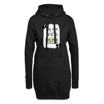 lieben geburtstagsgeschenk hunderasse geschenkidee - Hoodie-Kleid - Schwarz - Vorne