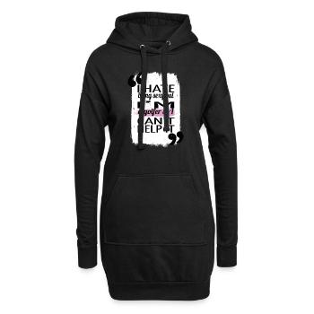 blagues golf blague drôle animaux golfenfants golfvêtements - Sweat-shirt à capuche long Femme - noir - Devant