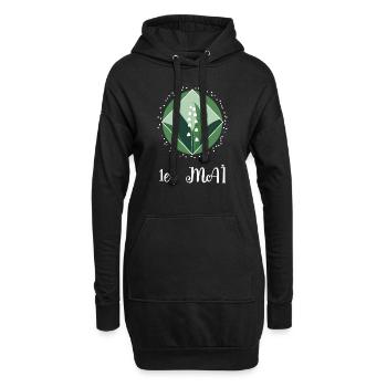Muguet du 1er Mai - Sweat-shirt à capuche long Femme - noir - Devant
