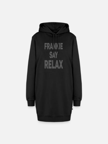 Frankie sag entspann dich - Hoodie-Kleid - Schwarz