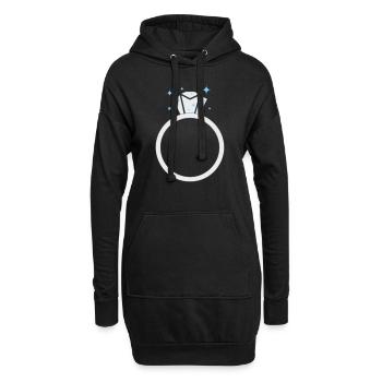 Diamant Ehering - Hoodie-Kleid - Schwarz - Vorne