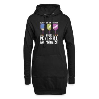 Pickleball und Wein für Pickle Ball, Was That out - Hoodie-Kleid - Schwarz - Vorne