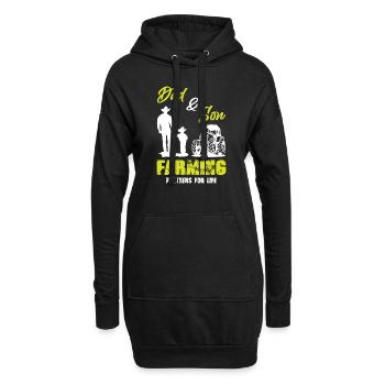 Dad and Son Farming - Hoodie-Kleid - Schwarz - Vorne