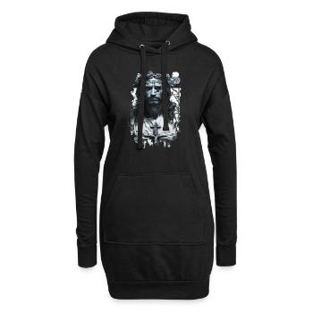 jesus bibel christliche religion christliches kreuz christlich - Hoodie-Kleid - Schwarz - Vorne