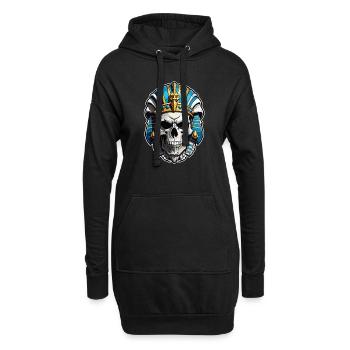 pharaon- momie - egypte - Sweat-shirt à capuche long Femme - noir - Devant