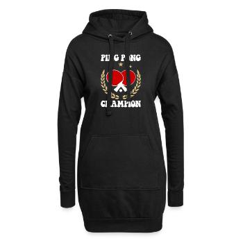 Ping Pong Champion Design Tennis de table et - Sweat-shirt à capuche long Femme - noir - Devant