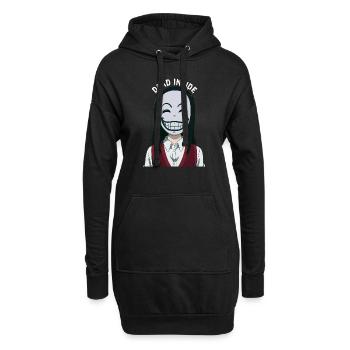 "Dead inside" Smiling anime girl - Hoodie-Kleid - Schwarz - Vorne