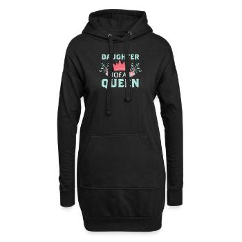 Daughter Of A Queen Beste Tochter Mama Mutter Kind - Hoodie-Kleid - Schwarz - Vorne