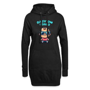 Lunettes de soleil Baby Comic - Sweat-shirt à capuche long Femme - noir - Devant