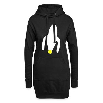 Les pionniers de l’espace - Sweat-shirt à capuche long Femme - noir - Devant