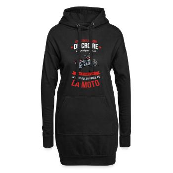 Je vais faire de la moto cadeau motard humour moto - Sweat-shirt à capuche long Femme - noir - Devant